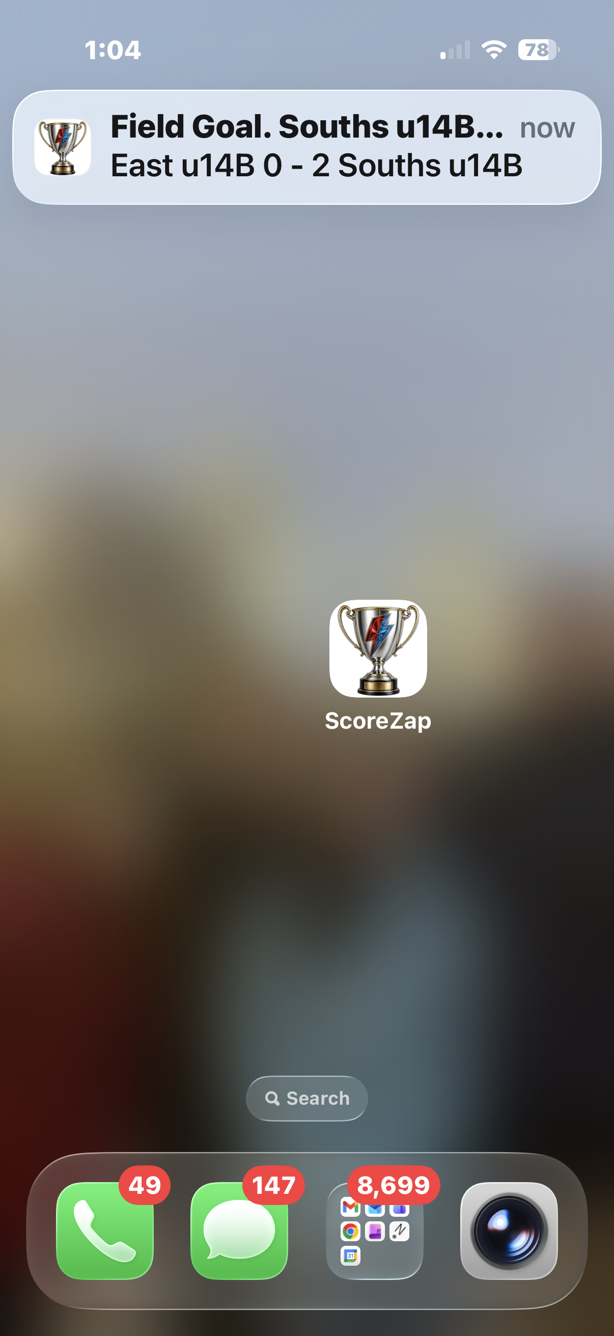 Live push notification on lock screen