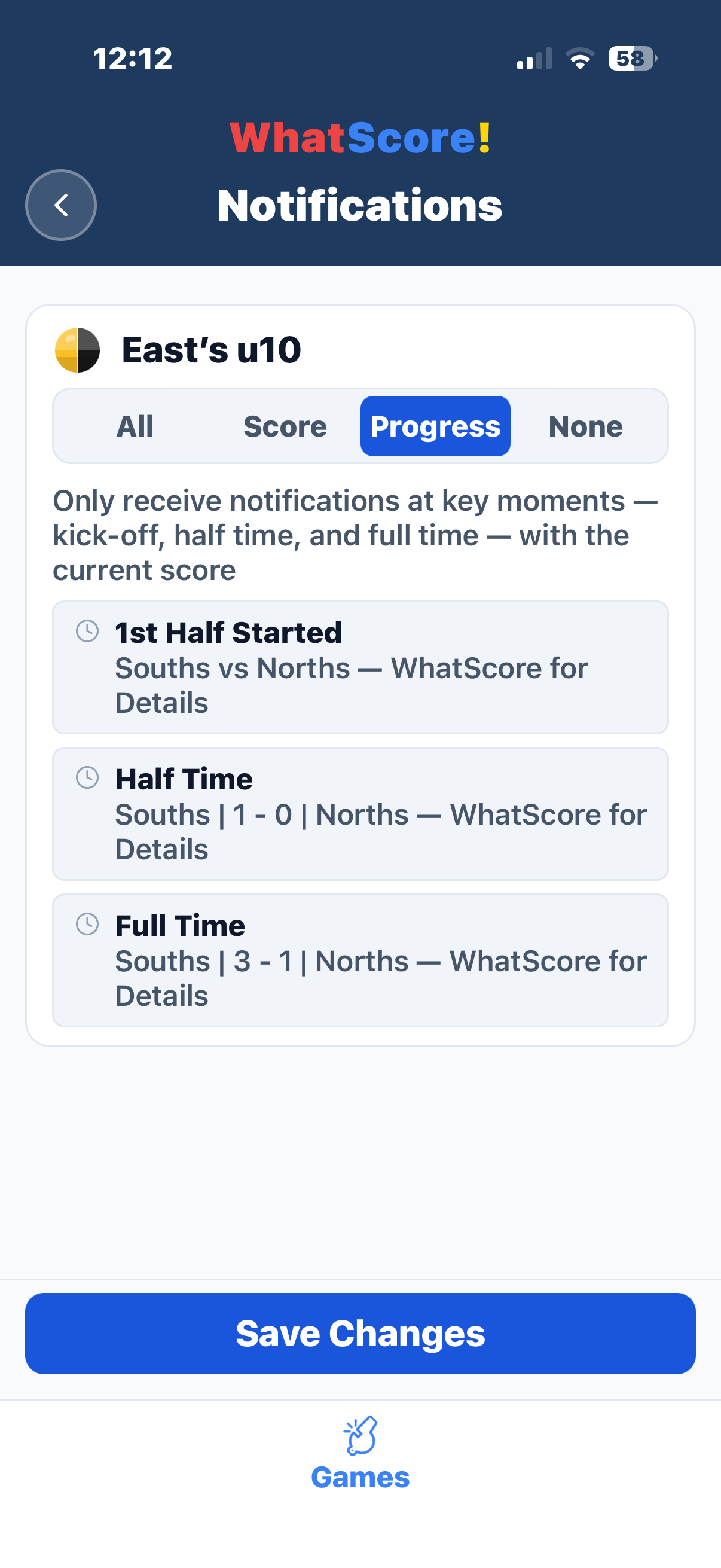 Progress notifications